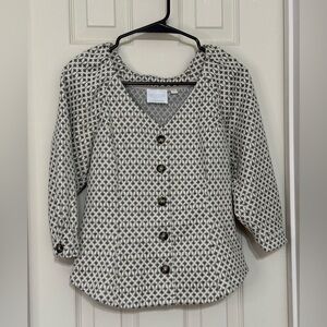 Anthropologie Ett Twa Coralie Button Down Blouse Women’s XS